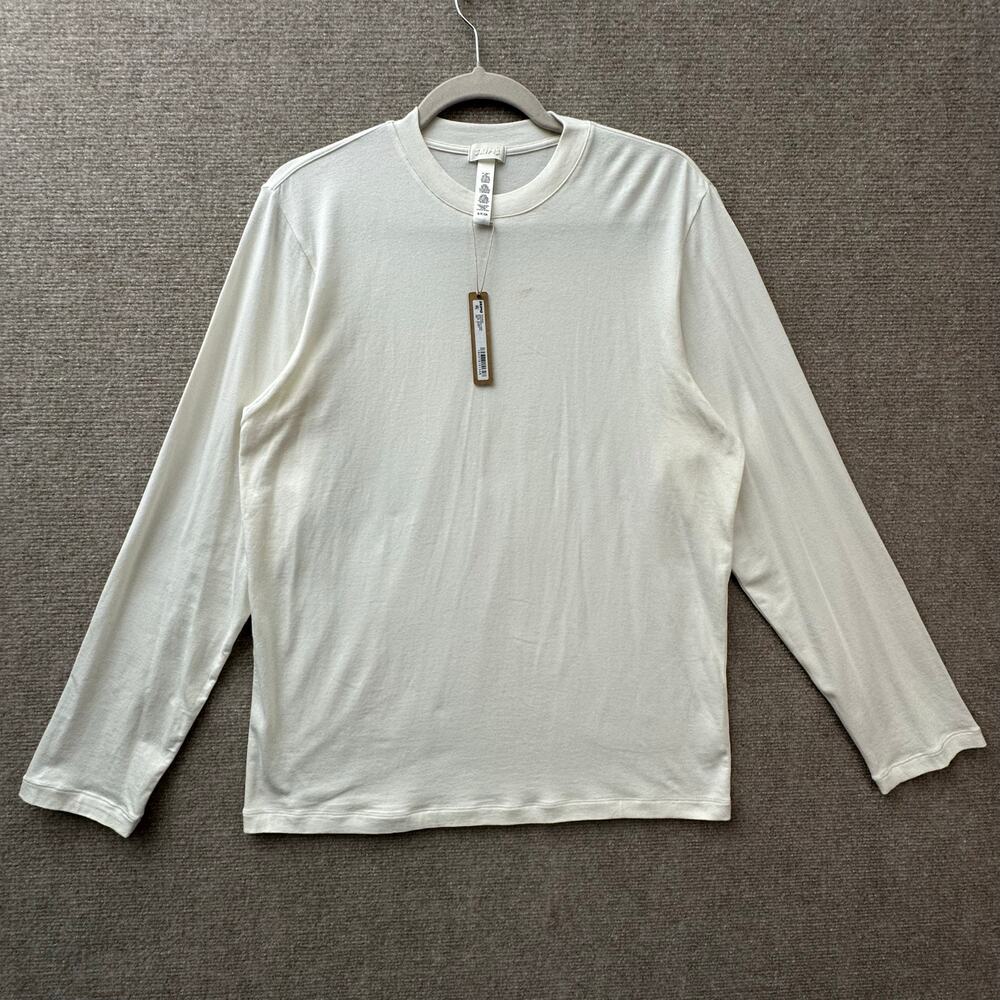 Skims Sz Small Boyfriend Long Sleeve T Shirt in Marble Off White Elevated Basics - Picture 2 of 5